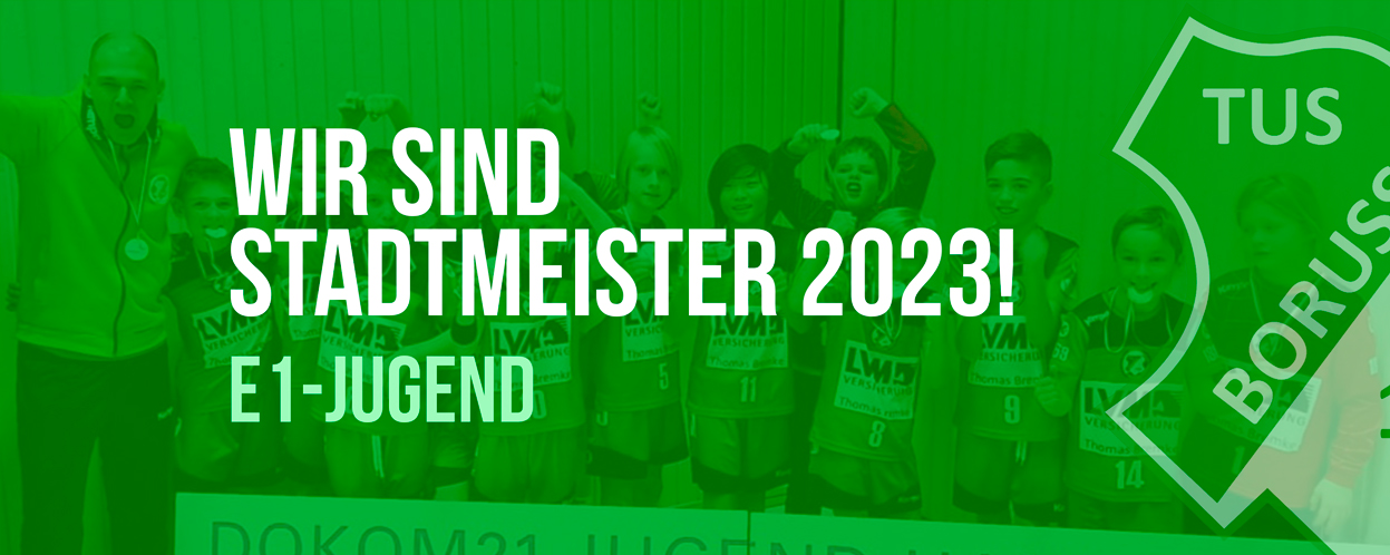 Banner Stadtmeister 2023 E1-Jugend